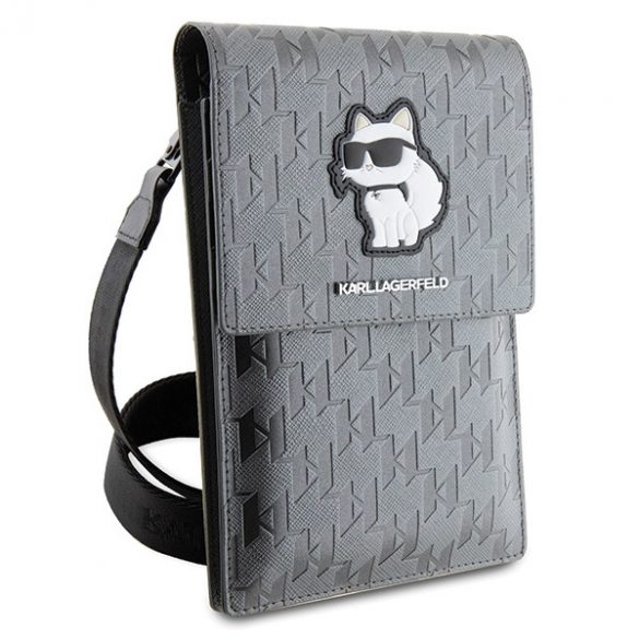 Karl Lagerfeld Geantă  KLWBSAKHPCG srebrny/silver Saffiano Monogram Choupette