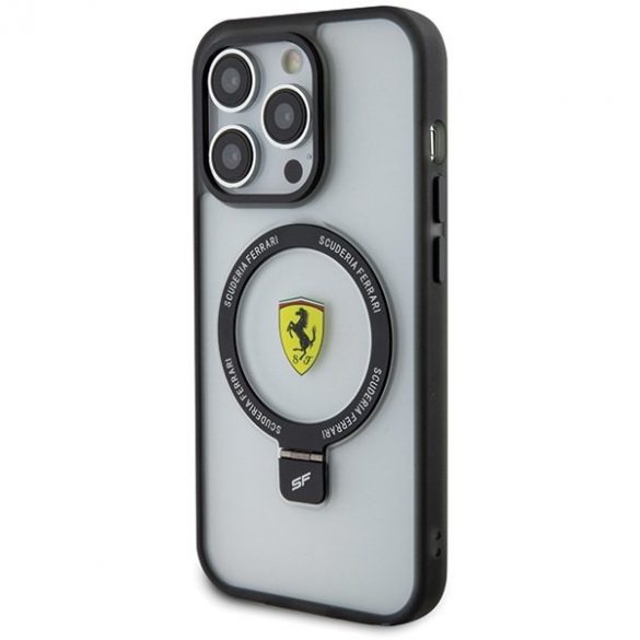 Ferrari FEHMP15XUSCAH iPhone 15 Pro Max 6.7 husă rigidă transparentă Ring Stand 2023 Collection MagSafe"