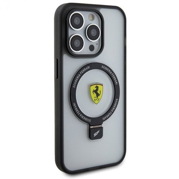 Ferrari FEHMP15XUSCAH iPhone 15 Pro Max 6.7 husă rigidă transparentă Ring Stand 2023 Collection MagSafe"