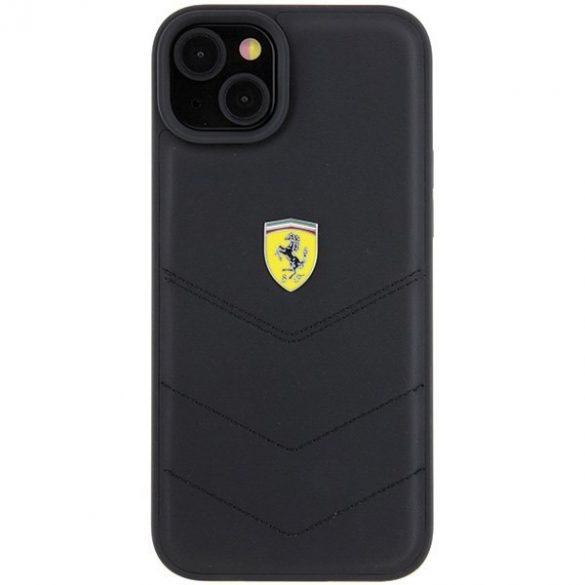 Ferrari FEHCP15MRDUK iPhone 15 Plus / 14 Plus 6.7" negru/negru hard Husă Quilted Metal Logo