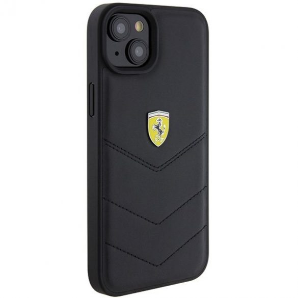 Ferrari FEHCP15MRDUK iPhone 15 Plus / 14 Plus 6.7" negru/negru hard Husă Quilted Metal Logo