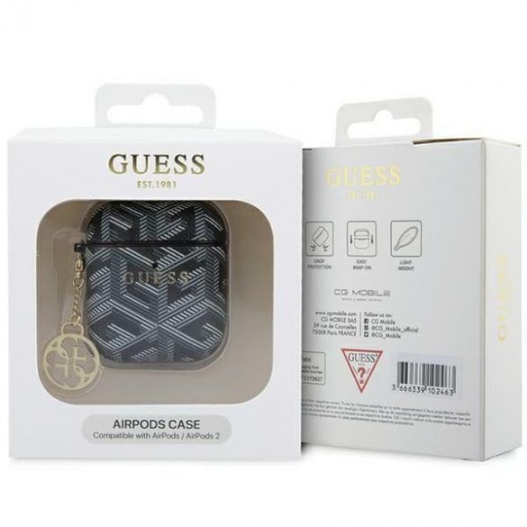 Guess GUA2PGCE4CK Husă AirPods 1/2 GCube Charm czarny/negru