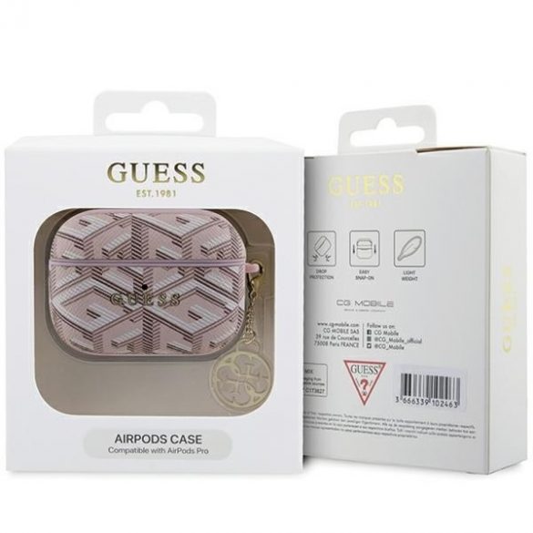 Guess GUAPPGCE4CP Husă AirPods Pro rożowy/roz GCube Charm