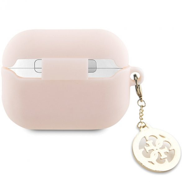 Guess GUAP23DSLGHDP AirPods Pro 2 (2022/2023) Husă roz / roz 3D cauciuc 4G Diamond Charm