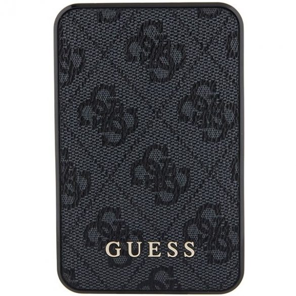 Guess Powerbank 15W GUPB5LP4GEGK 5000mAh negru / negru 4G piele Metal Logo