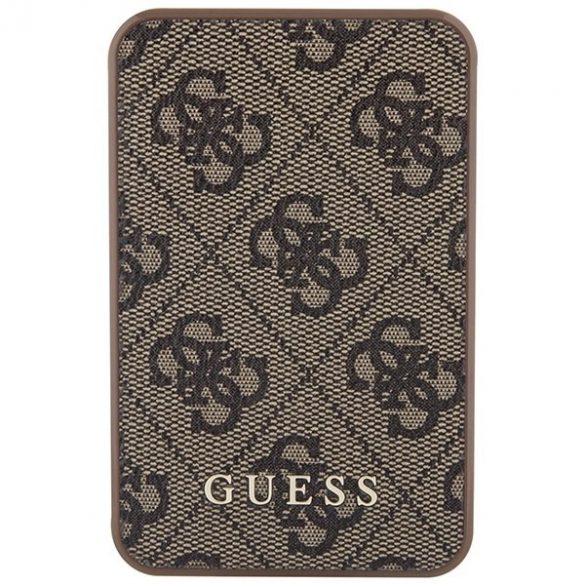 Guess Powerbank 15W GUPB5LP4GEGW 5000mAhmaro/maro  4G Leather Metal Logo