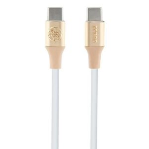 Guess GUCCLALRGDD kabel USB-C - USB-C 1,5 m Încărcare rapidă złoty/aur deschis Logo imprimat în relief