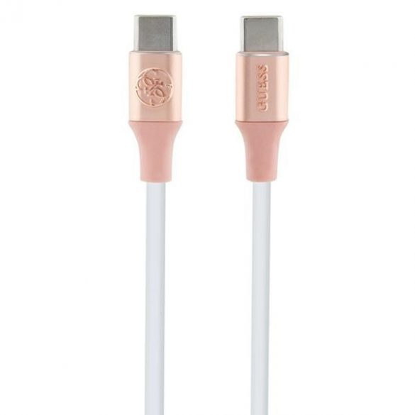 Guess GUCCLALRGDP kabel USB-C - USB-C 1,5 m Încărcare rapidă logo rożowy/roz în relief