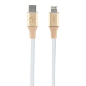 Guess GUCLLALRGDD kabel USB-C - Lightning 1,5 m Încărcare rapidă złoty/aur deschis Logo în relief