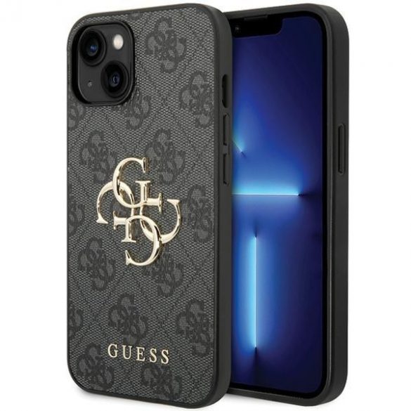 Guess GUHCP15S4GMGGR iPhone 15 / 14 / 13 6.1" gri/gri hard Husă 4G Big Metal Logo