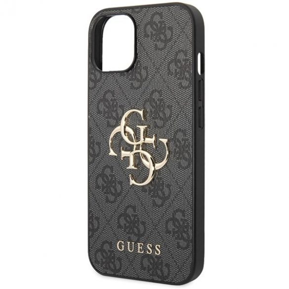 Guess GUHCP15S4GMGGR iPhone 15 / 14 / 13 6.1" gri/gri hard Husă 4G Big Metal Logo