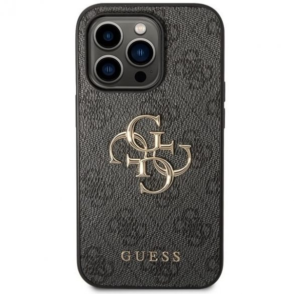 Guess GUHCP15L4GMGGR iPhone 15 Pro 6.1 szary/gri carcasă rigidă 4G Big Metal Logo"