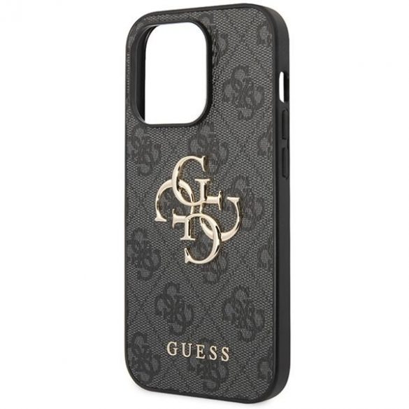 Guess GUHCP15L4GMGGR iPhone 15 Pro 6.1 szary/gri carcasă rigidă 4G Big Metal Logo"