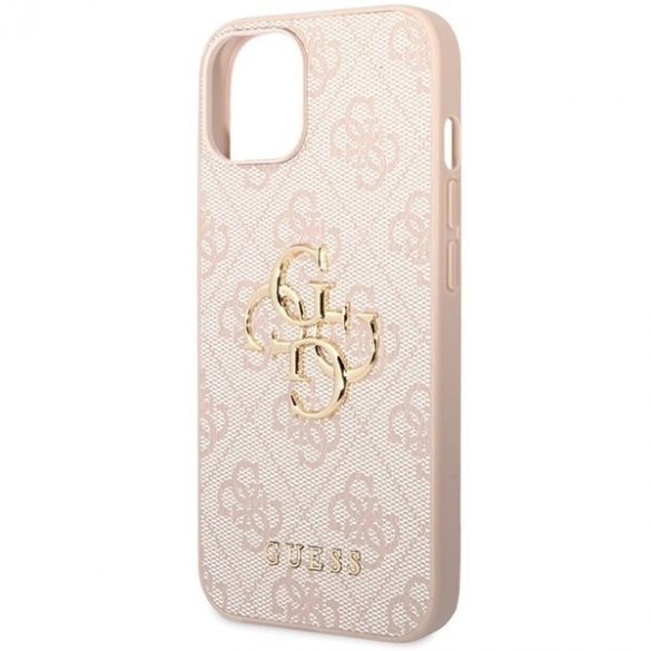 Guess GUHCP15S4GMGPI iPhone 15 / 14 / 13 6.1" roz/roz hard Husă 4G Big Metal Logo