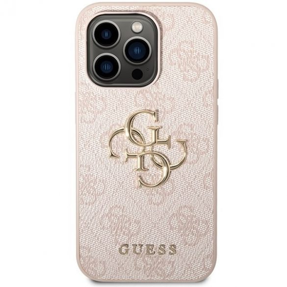 Guess GUHCP15X4GMGPI iPhone 15 Pro Max 6.7 rożowy/roz hardcase 4G Big Metal Logo"