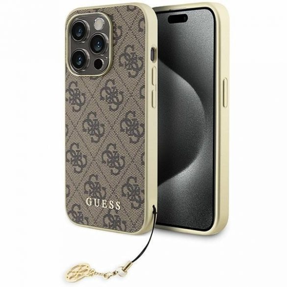 Guess GUHCP15LGF4GBR iPhone 15 Pro 6.1 maro/maro închis 4G Charms Collection"