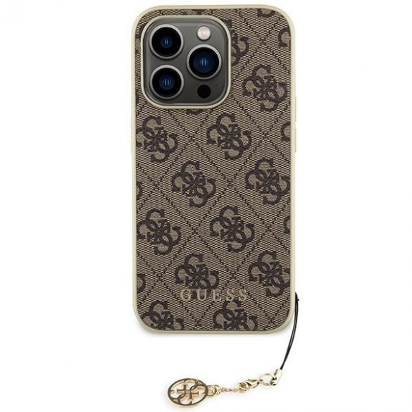 Guess GUHCP15LGF4GBR iPhone 15 Pro 6.1 maro/maro închis 4G Charms Collection"