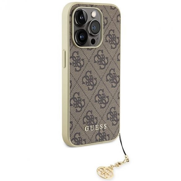 Guess GUHCP15LGF4GBR iPhone 15 Pro 6.1 maro/maro închis 4G Charms Collection"