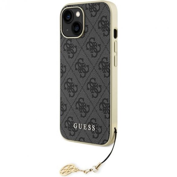 Guess GUHCP15SGF4GGR iPhone 15 / 14 / 13 6,1" husă szary/gri 4G Charms Collection