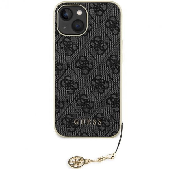 Guess GUHCP15SGF4GGR iPhone 15 / 14 / 13 6,1" husă szary/gri 4G Charms Collection