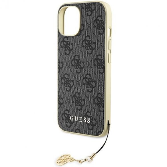 Guess GUHCP15SGF4GGR iPhone 15 / 14 / 13 6,1" husă szary/gri 4G Charms Collection