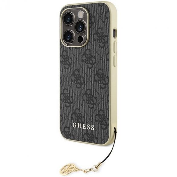 Guess GUHCP15LGF4GGR iPhone 15 Pro 6.1 gri/gri hard Husă 4G Charms Collection"