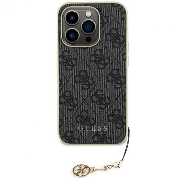 Guess GUHCP15LGF4GGR iPhone 15 Pro 6.1 gri/gri hard Husă 4G Charms Collection"