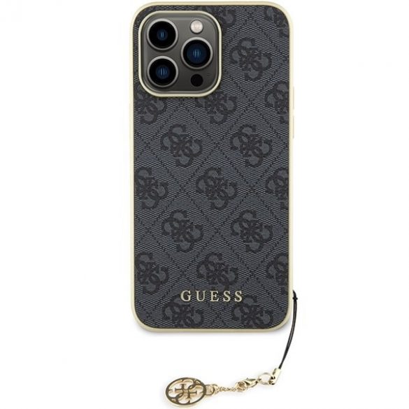 Guess GUHCP15XGF4GGR iPhone 15 Pro Max 6.7 szary/gri husă rigidă 4G Charms Collection"