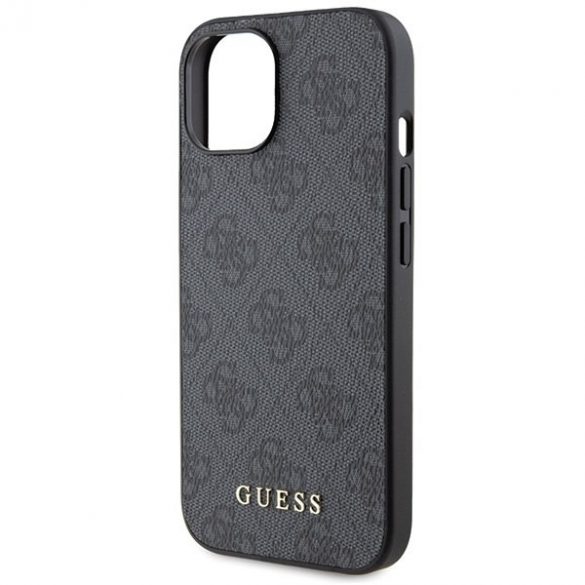 Guess GUHCP15MG4GFGR Husă rigidă pentru iPhone 15 Plus / 14 Plus de 6,7" szary/gri 4G Metal Gold Logo