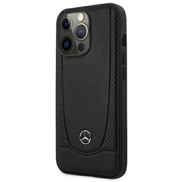 Mercedes MEHCP15LARMBK iPhone 15 Pro 6.1 negru / negru hard Husă piele Urban"