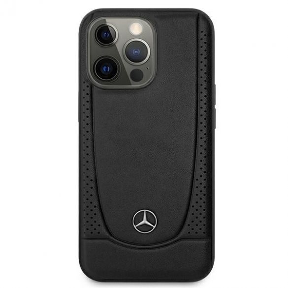 Mercedes MEHCP15LARMBK iPhone 15 Pro 6.1 negru / negru hard Husă piele Urban"