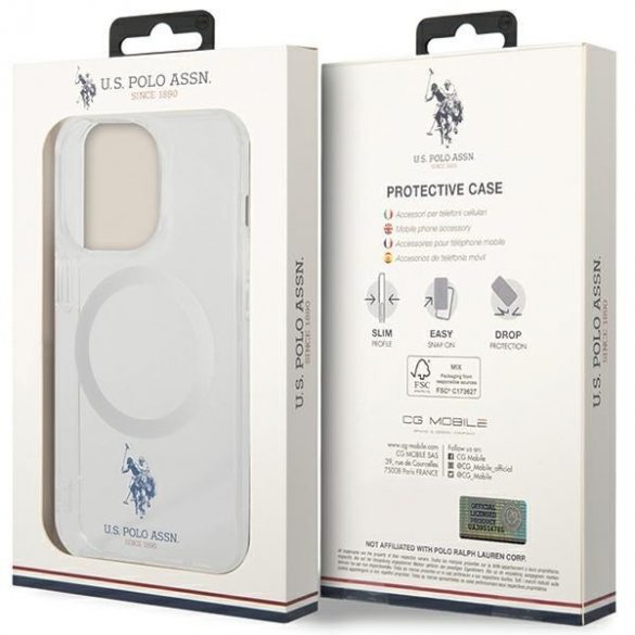 US Polo USHMP15LUCIT iPhone 15 Pro 6.1 transparent MagSafe Collection"