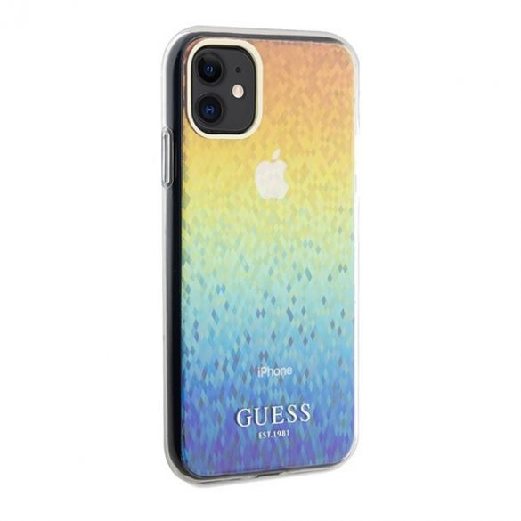 Guess GUHCN61HDECMI iPhone 11 / Xr 6.1 wielokolorowy hardcase IML Faceted Mirror Disco Iridescent"