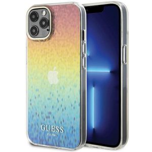 Guess GUHCP12MHDECMI iPhone 12/12 Pro 6.1 husă rigidă cu oglindă fațetată IML Disco Iridescent"