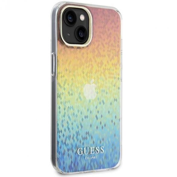 Guess GUHCP15SHDECMI iPhone 15 / 14 / 13 6.1" wielokolorowy hardcase IML Faceted Mirror Disco Iridescent