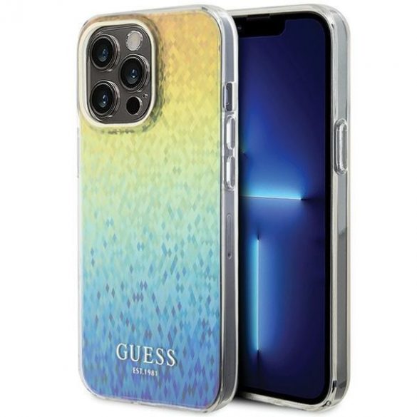 Guess GUHCP15XHDECMI iPhone 15 Pro Max 6.7 wielokolorowy hardcase IML Faceted Mirror Disco Iridescent"