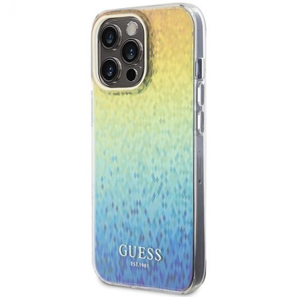 Guess GUHCP15XHDECMI iPhone 15 Pro Max 6.7 wielokolorowy hardcase IML Faceted Mirror Disco Iridescent"