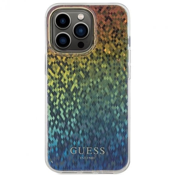 Guess GUHCP15XHDECMI iPhone 15 Pro Max 6.7 wielokolorowy hardcase IML Faceted Mirror Disco Iridescent"