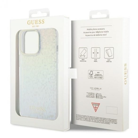 Guess GUHCP15XHDECMI iPhone 15 Pro Max 6.7 wielokolorowy hardcase IML Faceted Mirror Disco Iridescent"