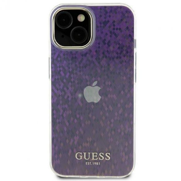 Guess GUHCP15SHDECMP iPhone 15 / 14 / 13 6.1" rożowy/roz hardcase IML Faceted Mirror Disco Iridescent