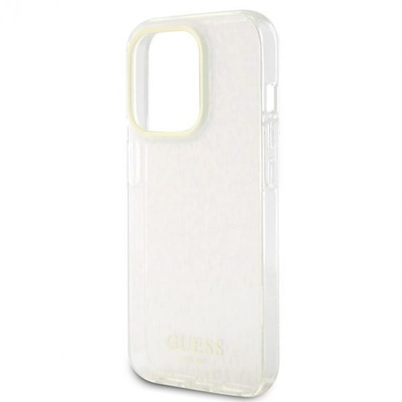 Guess GUHCP15LHDECMP iPhone 15 Pro 6.1 roz/roz hard Husă IML Faceted Mirror Disco Iridescent"