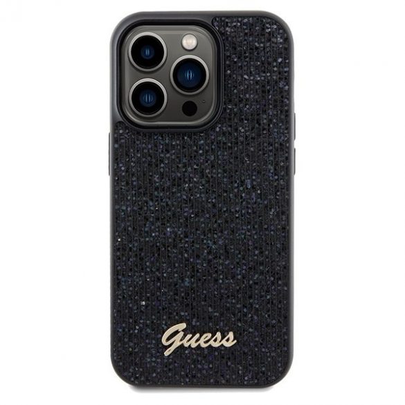 Guess GUHCP14XPMSDGSK iPhone 14 Pro Max 6.7 carcasă rigidă neagră Disco Metal Script"