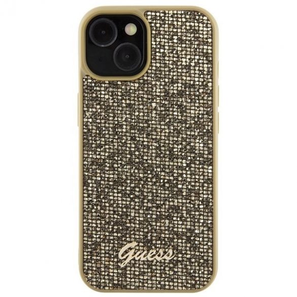 Guess GUHCP15SPMSDGSD iPhone 15 / 14 / 13 6.1" złoty/gold hardcase Disco Metal Script