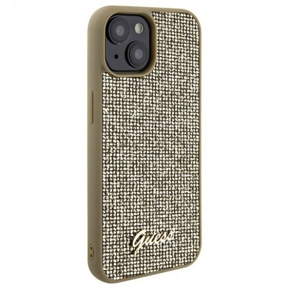 Guess GUHCP15SPMSDGSD iPhone 15 / 14 / 13 6.1" złoty/gold hardcase Disco Metal Script