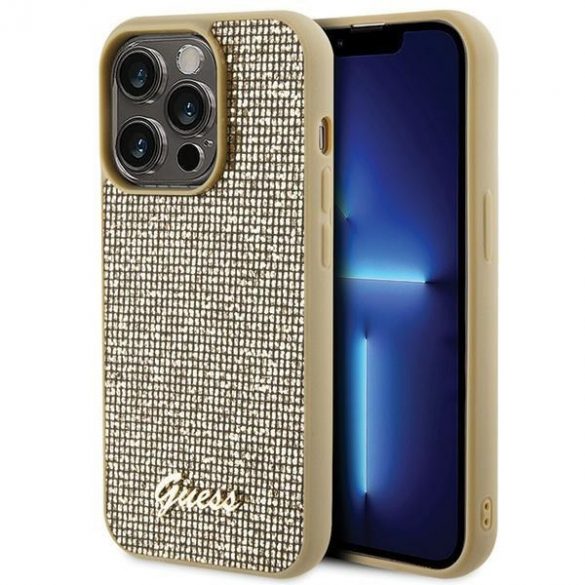 Guess GUHCP15LPMSDGSD iPhone 15 Pro 6,1 złoty/auriu hardcase Disco Metal Script"