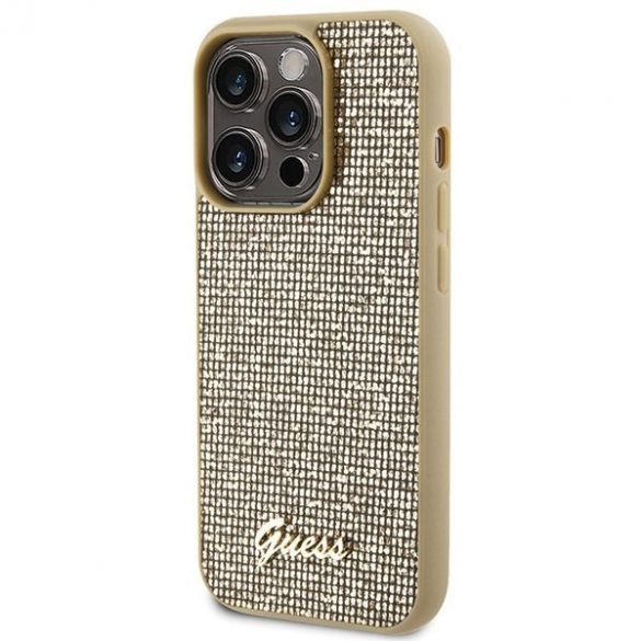 Guess GUHCP15LPMSDGSD iPhone 15 Pro 6,1 złoty/auriu hardcase Disco Metal Script"