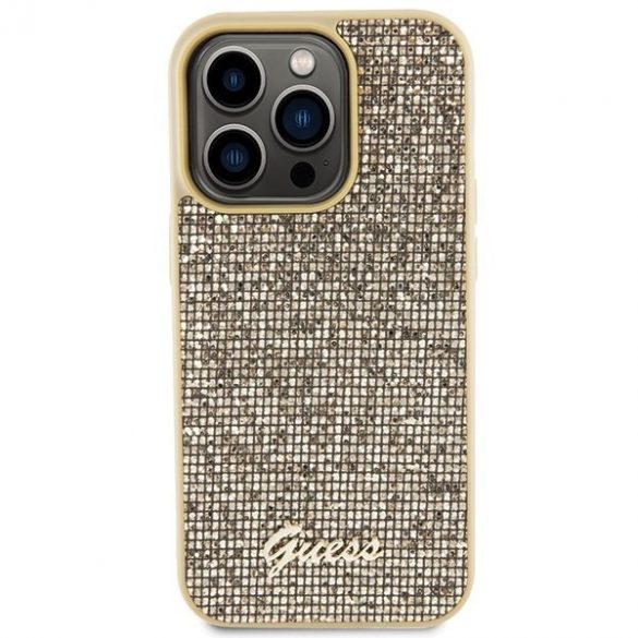 Guess GUHCP15LPMSDGSD iPhone 15 Pro 6,1 złoty/auriu hardcase Disco Metal Script"