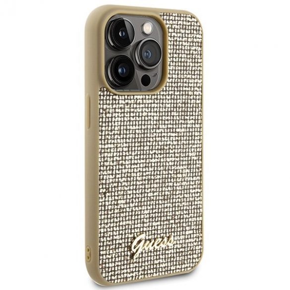 Guess GUHCP15LPMSDGSD iPhone 15 Pro 6,1 złoty/auriu hardcase Disco Metal Script"