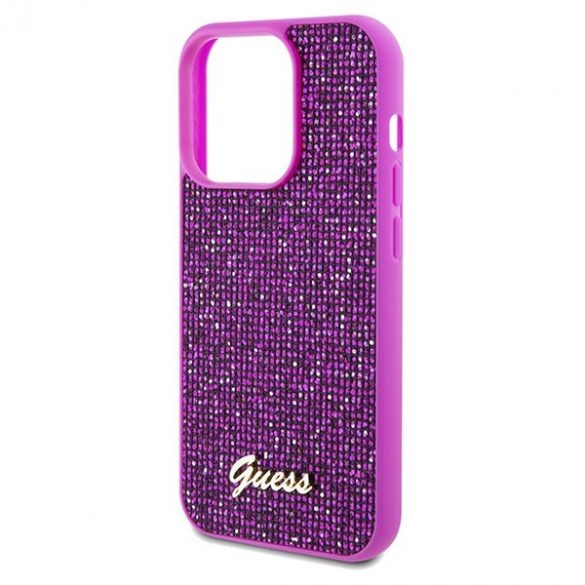 Guess GUHCP14LPMSDGSF iPhone 14 Pro 6.1 fuksja/fuschia hardcase Disco Metal Script"