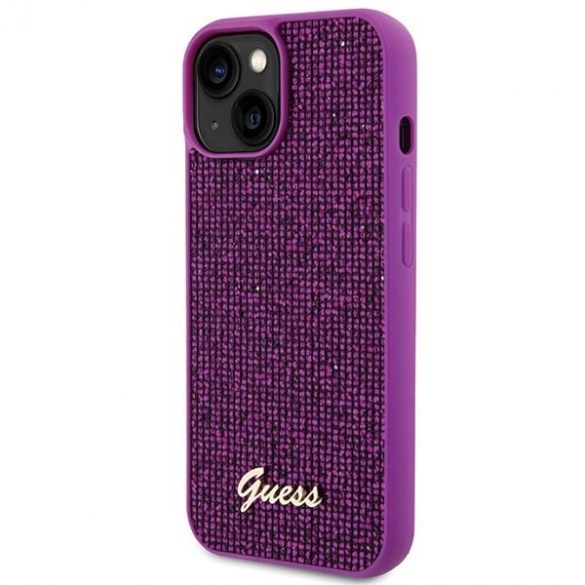 Guess GUHCP15SPMSDGSF iPhone 15 / 14 / 13 6.1" fuksja/fuschia hardcase Disco Metal Script